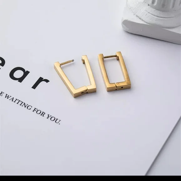 Gold Hoop Earrings - Picture 3 of 3